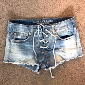 American Eagle Lace-up Shorts